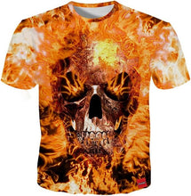 Load image into Gallery viewer, 3D Skull Print Men's T-Shirt